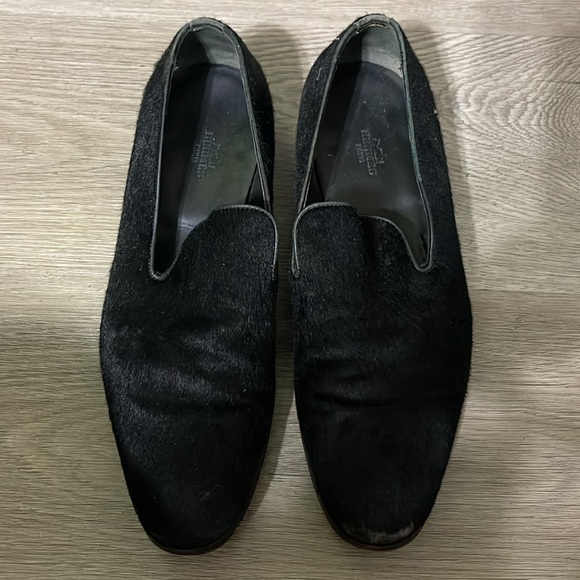 Hermes Other - Hermes men’s black pony hair shoes 40